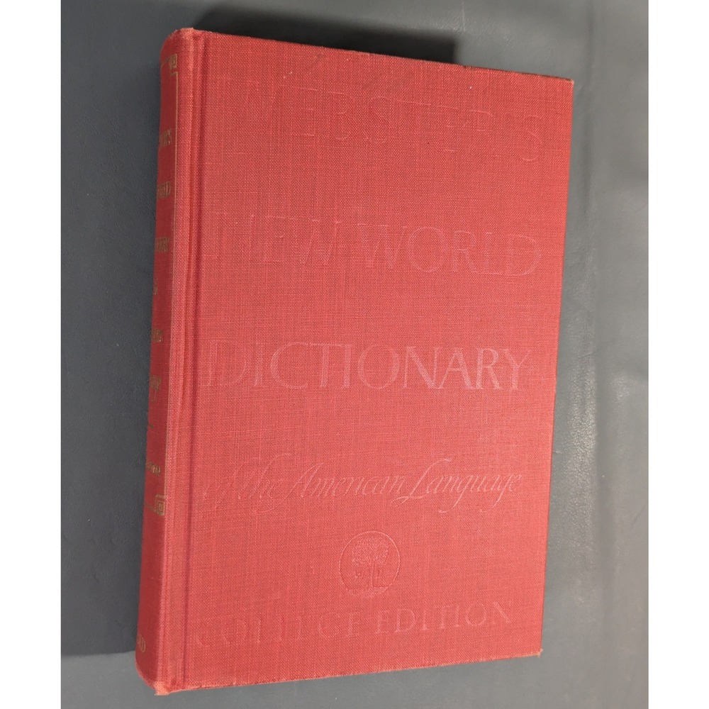 1968 Websters New World Dictionary American Language College Edition Red Hard